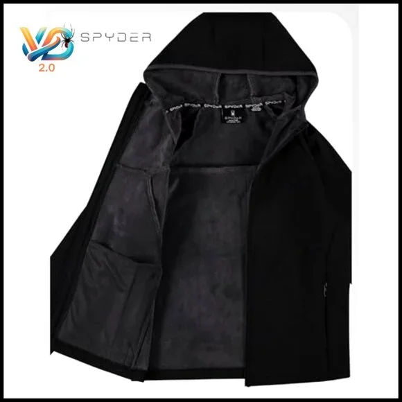 Men's Softshell Jacket Faux Fur Lined Water Wind Resistant Performance Fleece